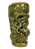 Horror In Clay Cthulhu Tiki Mug, Series 1 open edition - olive green