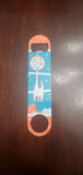 Fine art double sided printed stainless steel speed bottle opener