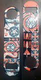 Fine art double sided printed stainless steel speed bottle opener