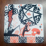 Horror In Clay 4x4 cork-backed ceramic coasters