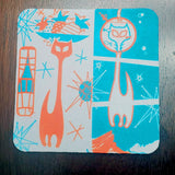 Horror In Clay 4x4 cork-backed ceramic coasters