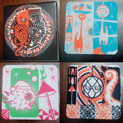 Horror In Clay 4x4 value neoprene coasters