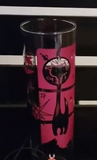 "Katzen" 15oz Zombie glass - Black and UV pink