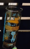 "Katzen" 15oz Zombie glass - Teal and UV orange