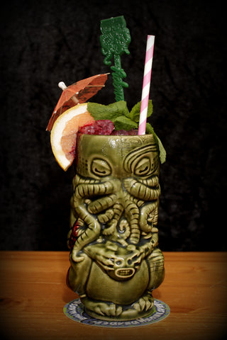 Horror In Clay Cthulhu Tiki Mug, Series 1 open edition - olive green